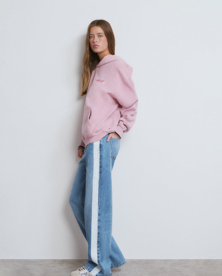 Rechte jeans met zijband