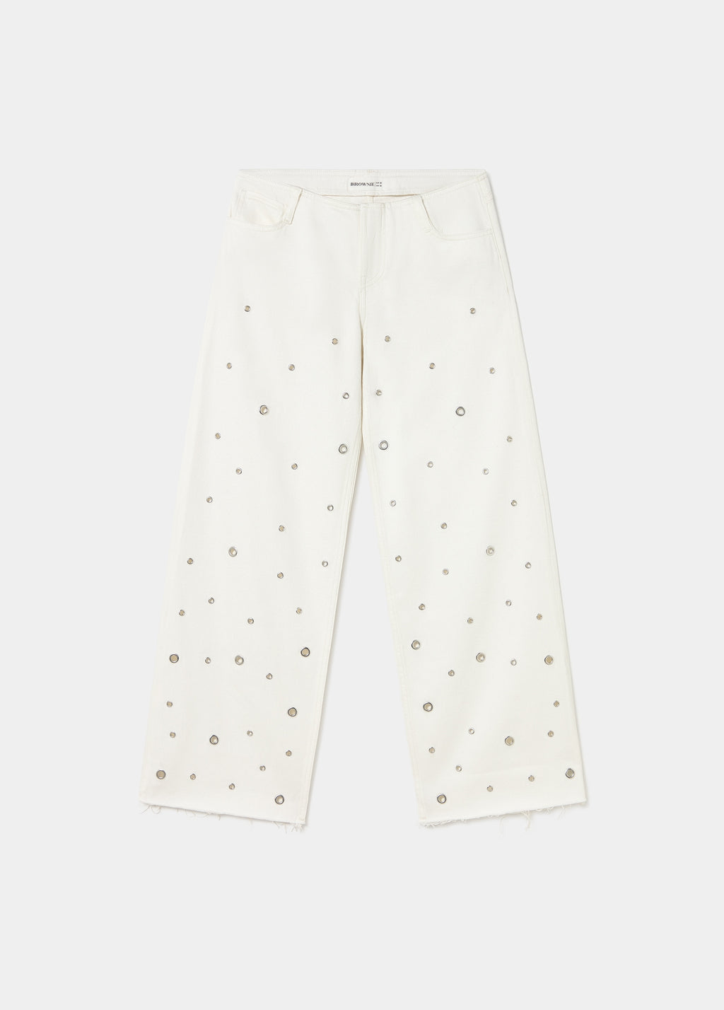 Allover eyelet pants