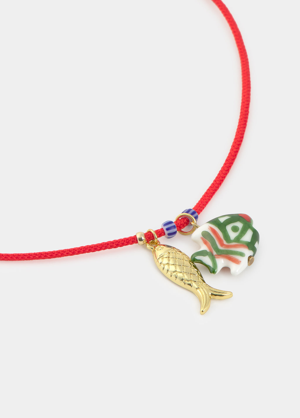 Collier corde poissons