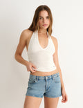 Mesh halter top
