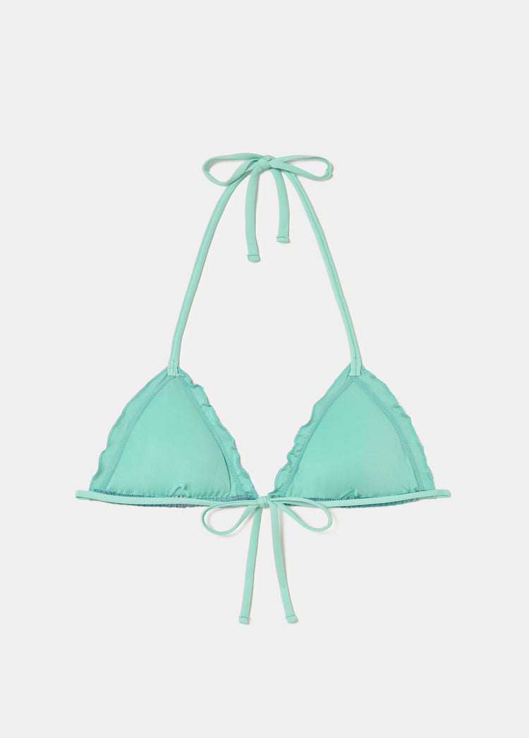 Bikinitop mit Farbverlauf und Volant