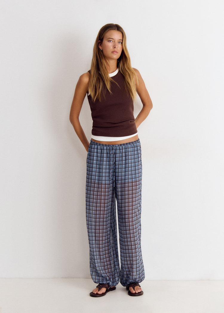 Baggy broek met ruitjes