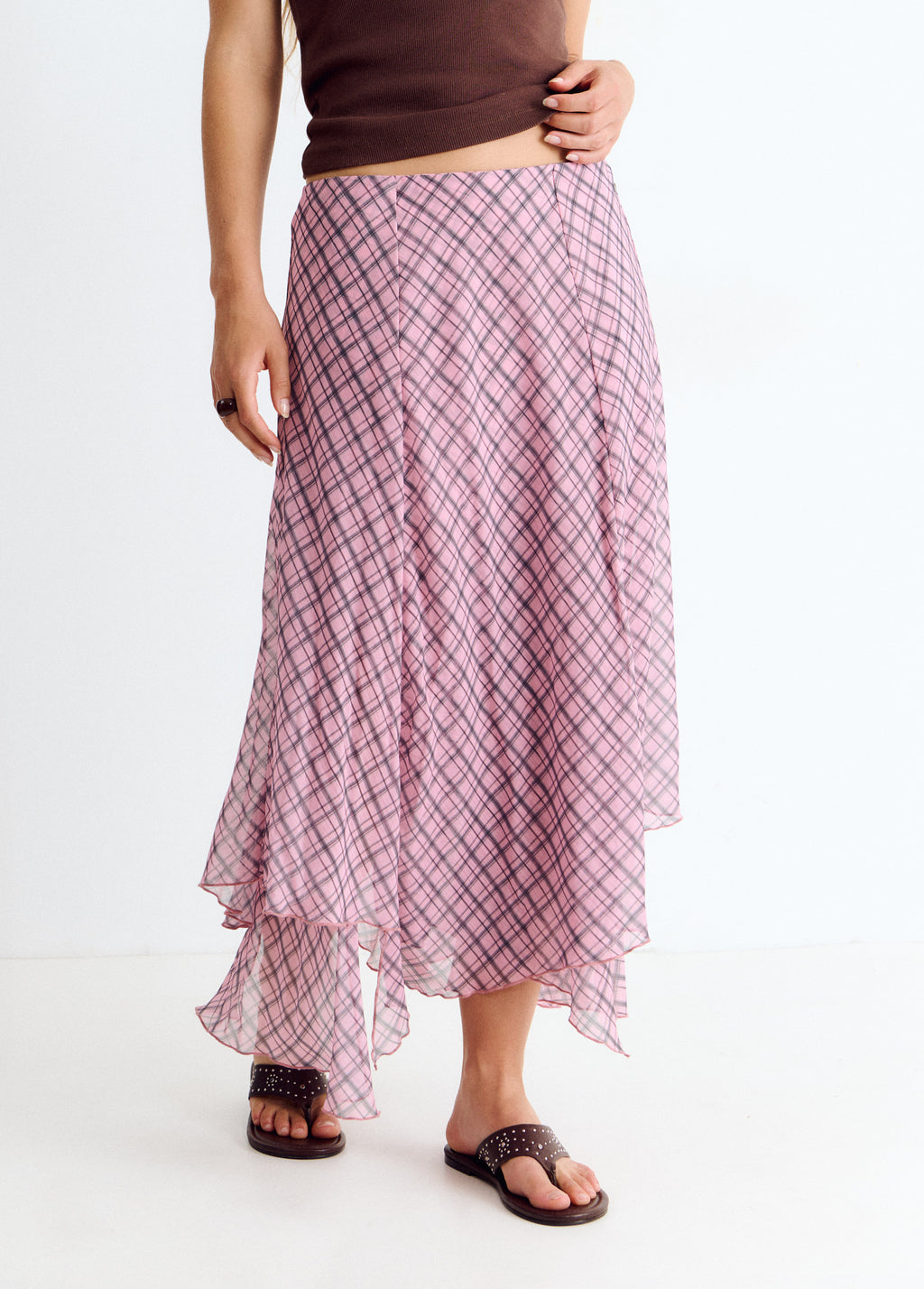 Long plaid skirt
