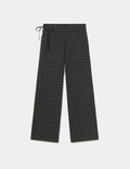 Pantaloni a quadri con coulisse