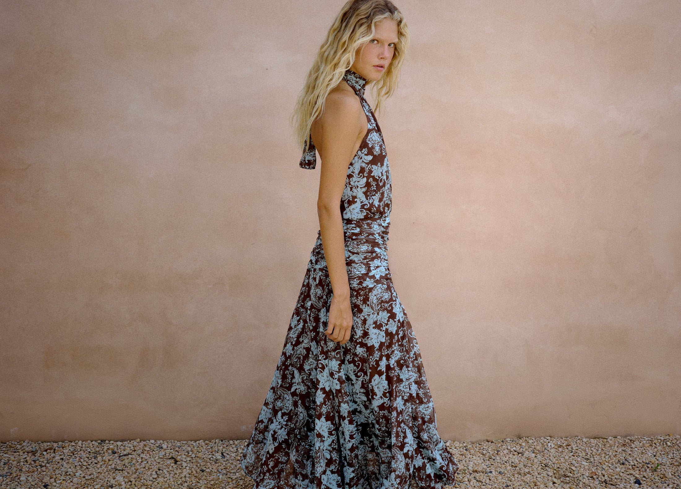 Long printed dress