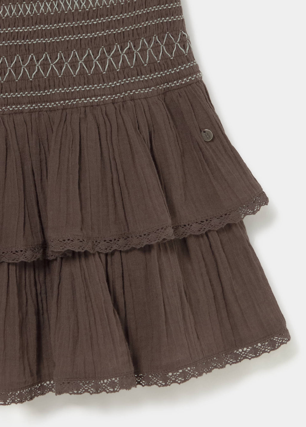 Robe courte smockée  