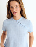 Blusa detalle japonés cuadros