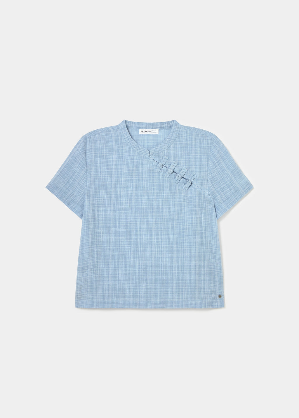 Checked blouse with Japanese detail