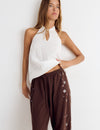 Halter top with open back
