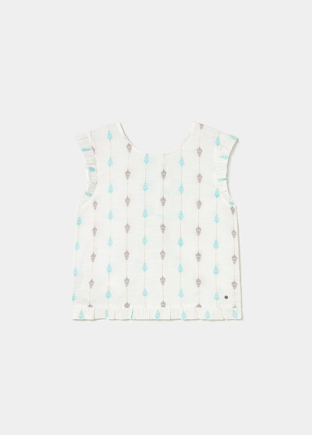 Blouse multiposition brodée