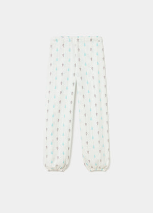 Pantalon bouffant brodé