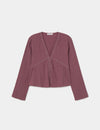 Blusa a maniche lunghe con borchie