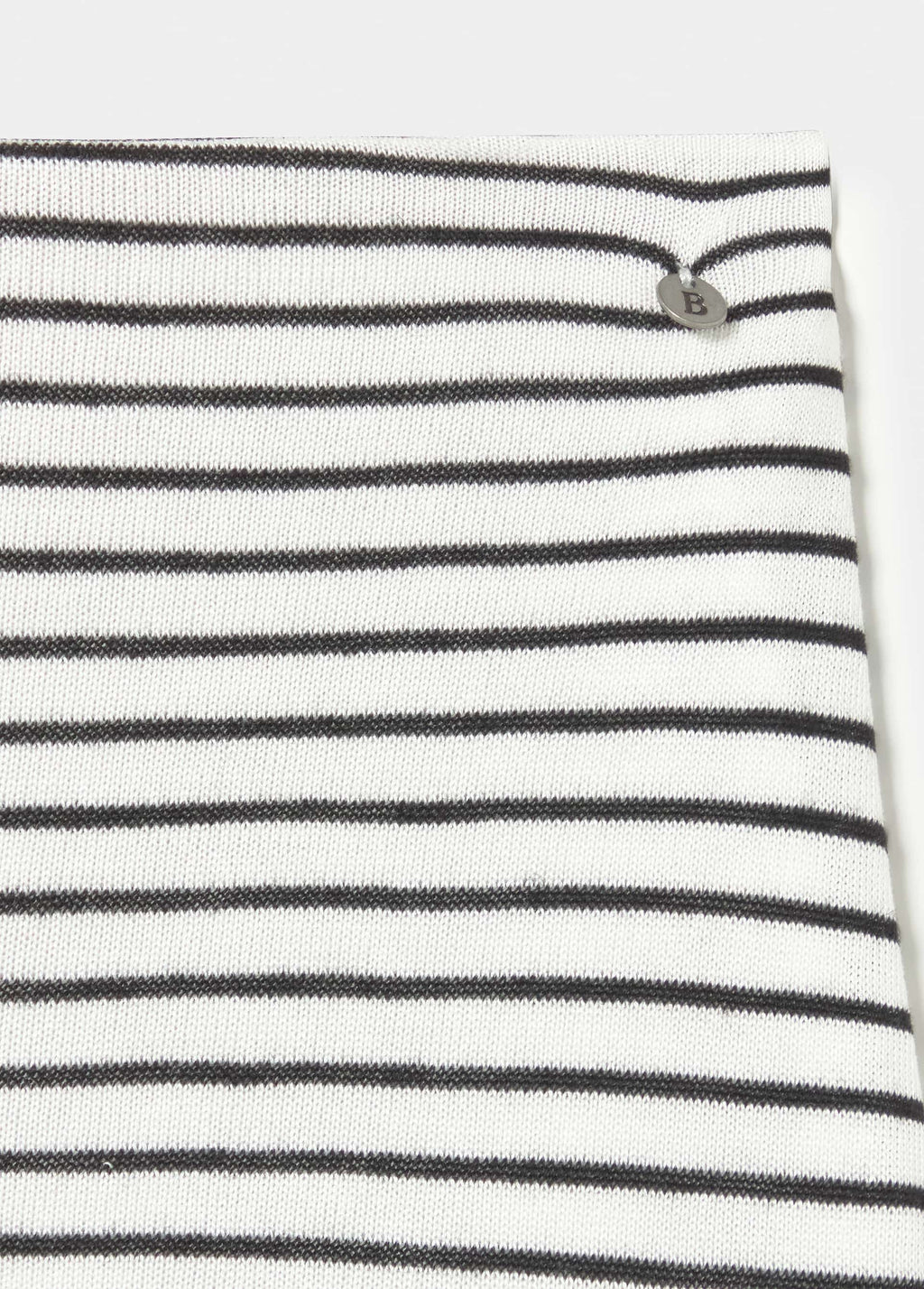 Midi skirt with woven stripe