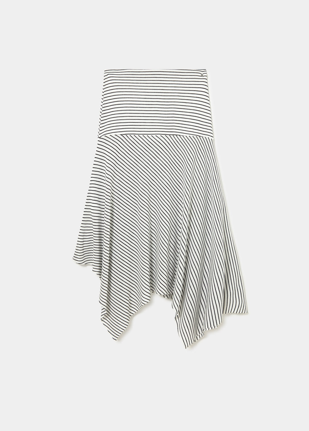 Midi skirt with woven stripe
