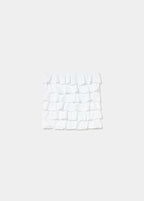 Smocked back top with multiple ruffles