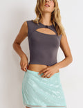 Mini sequin skirt