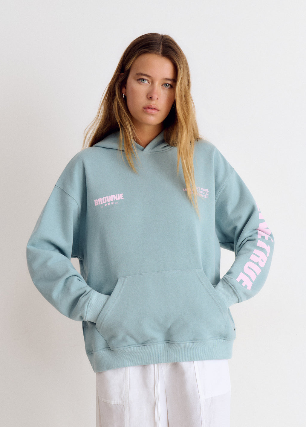 Oversized gewassen sweater met patch