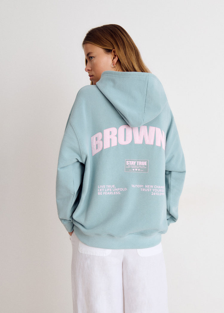 Washed oversized sweatshirt with patch