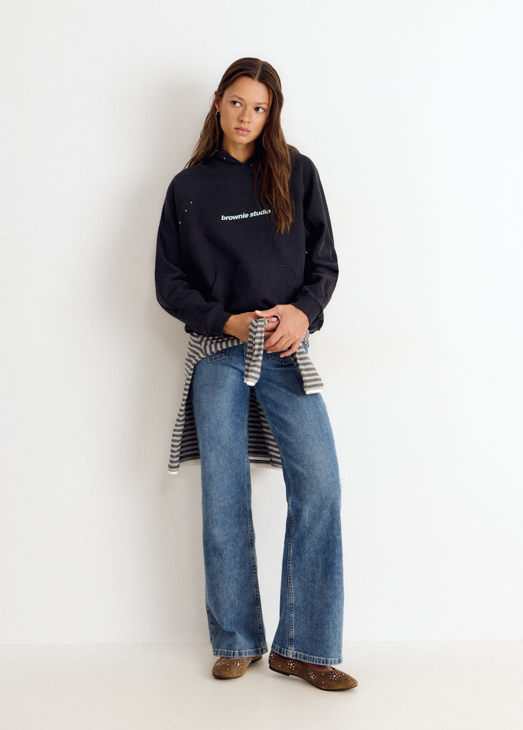 Hoodie with studs