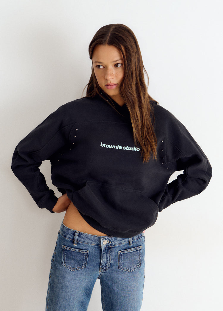 Hoodie with studs