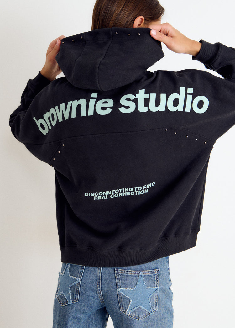 Hoodie with studs