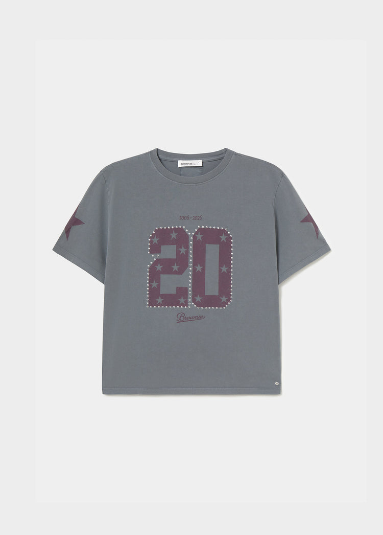 Camiseta aniversario tachas