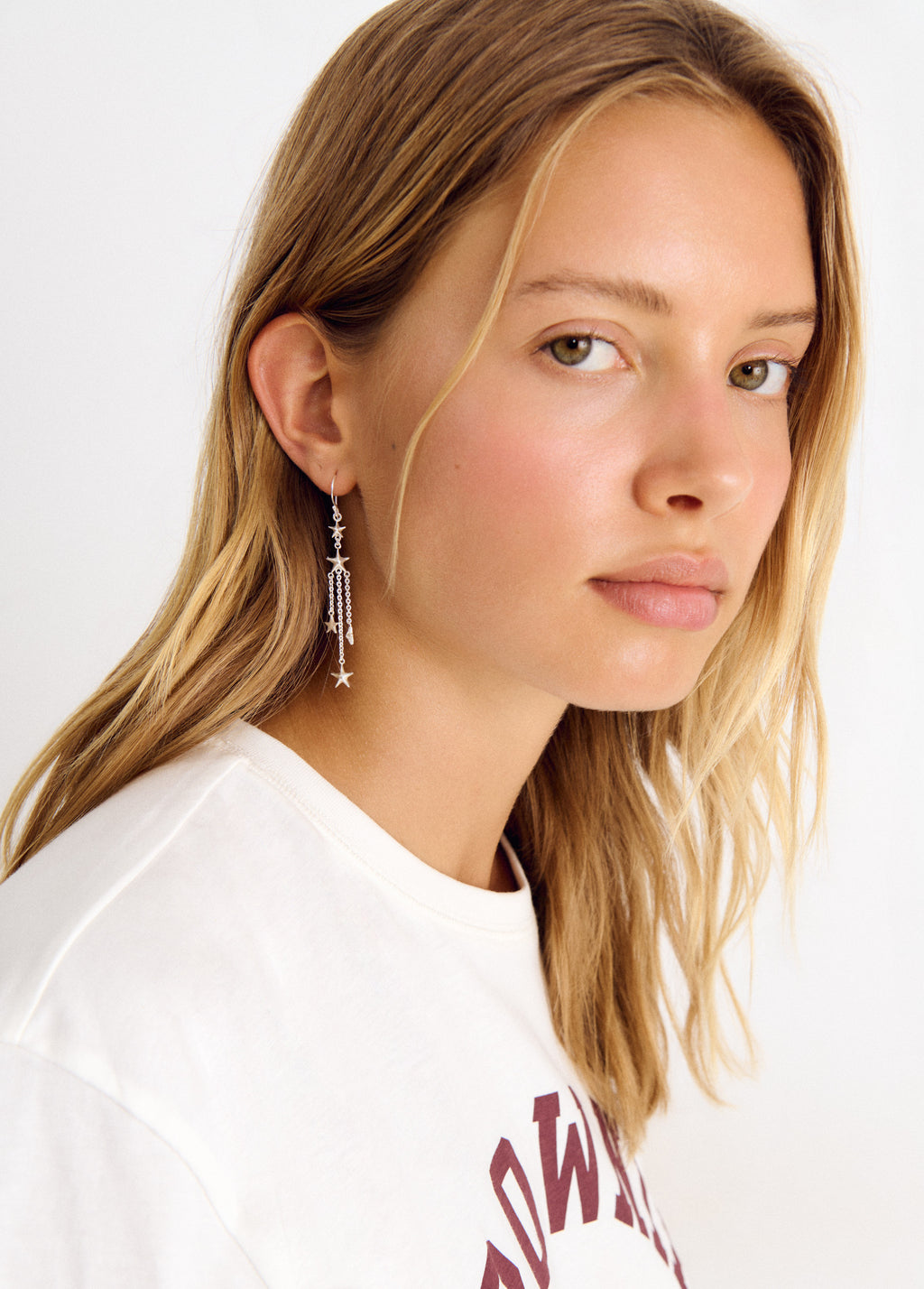 Pendientes estrellitas colgantes