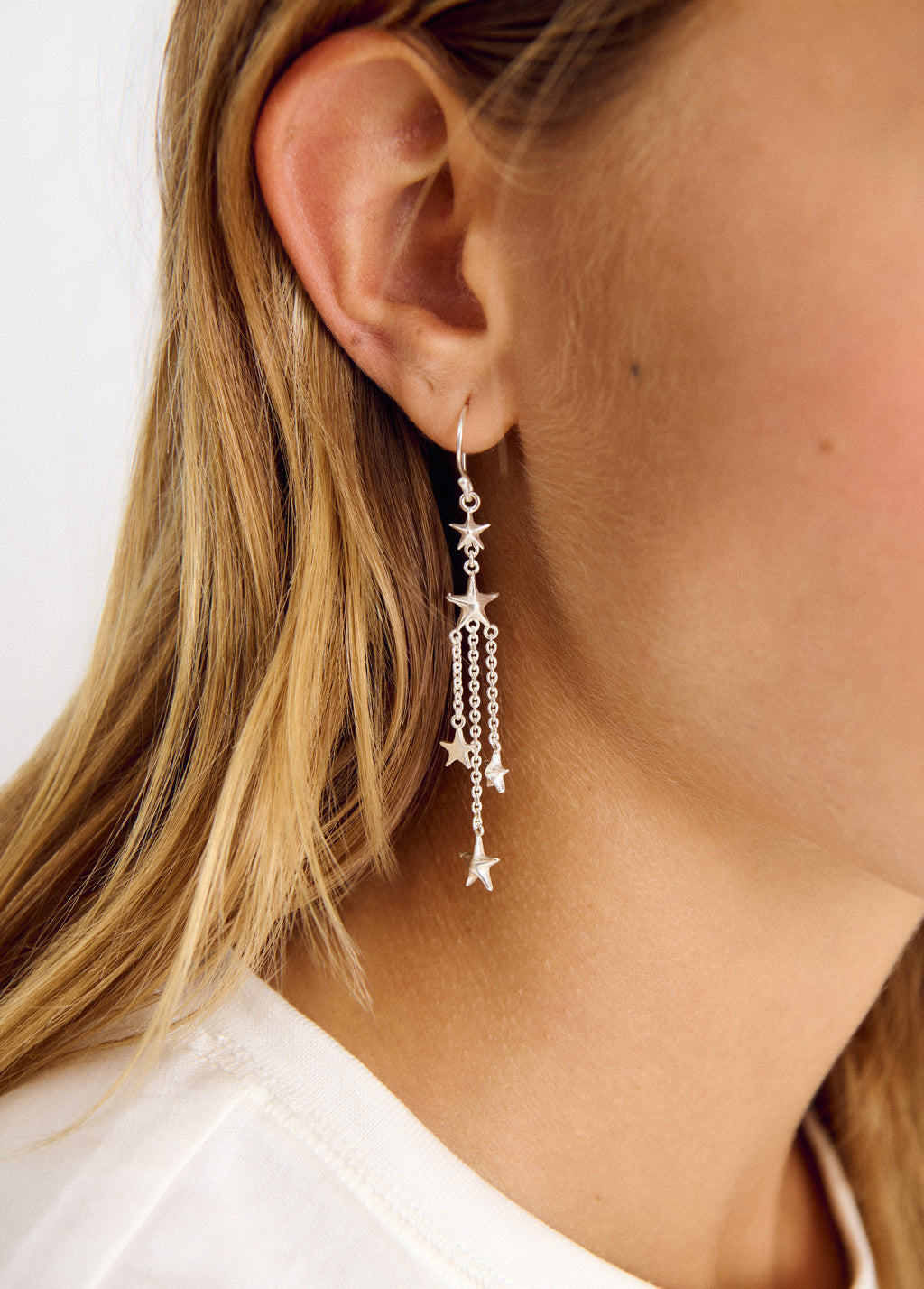 Pendientes estrellitas colgantes