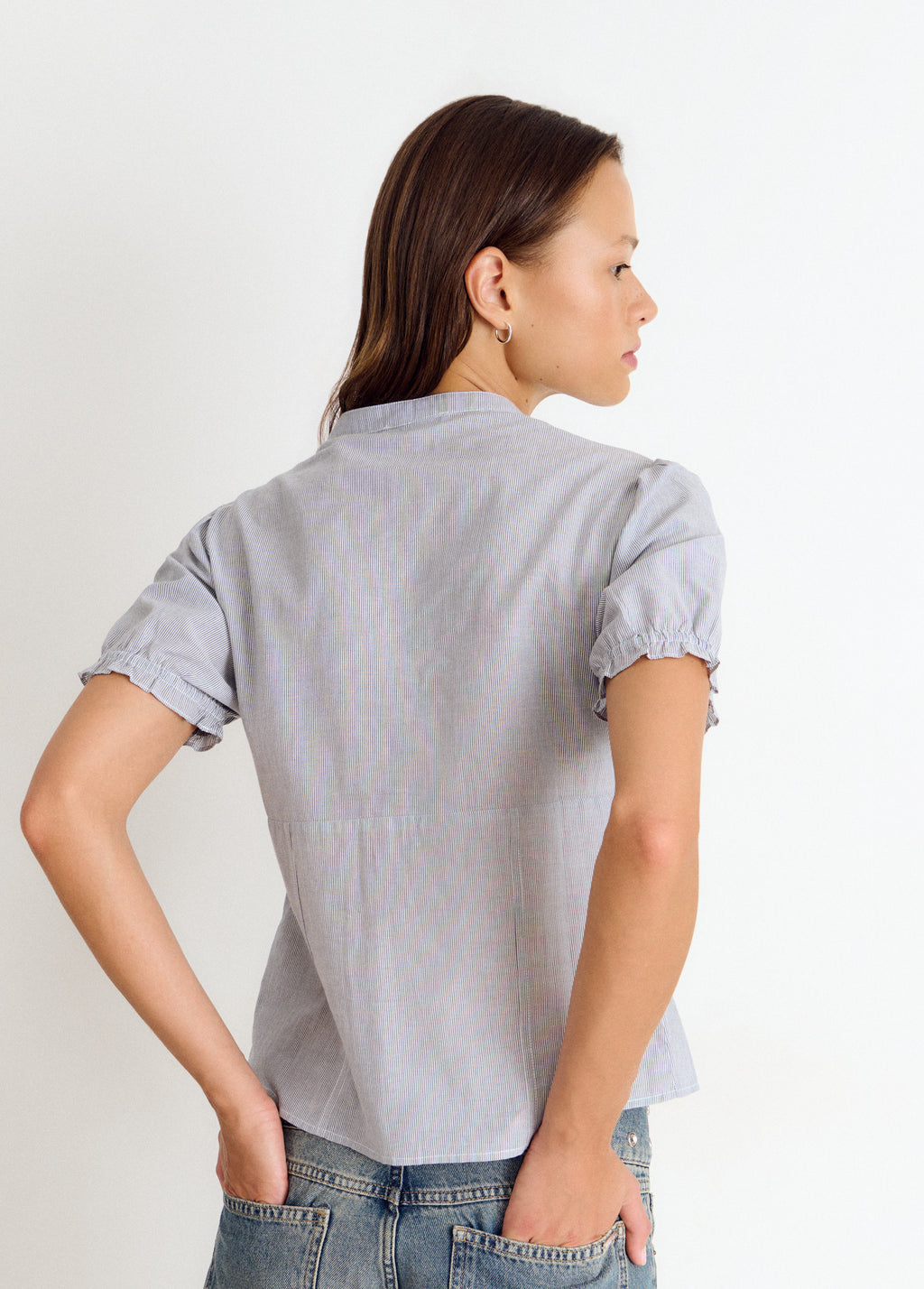 Blusa romántica rayas