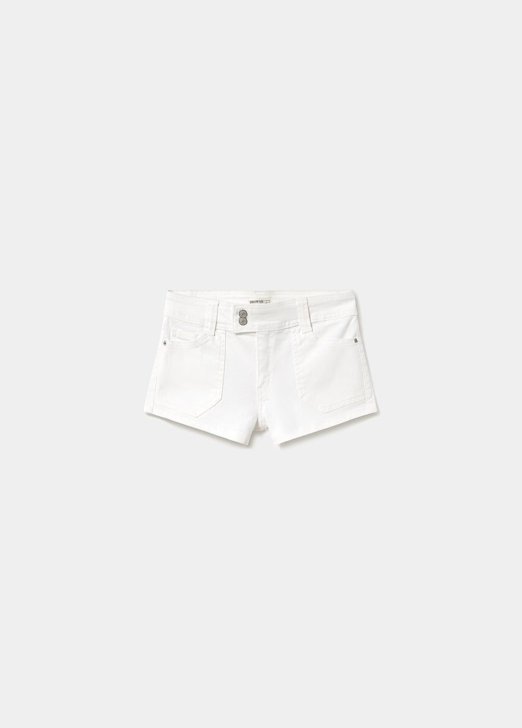 Mini shorts with flap pockets