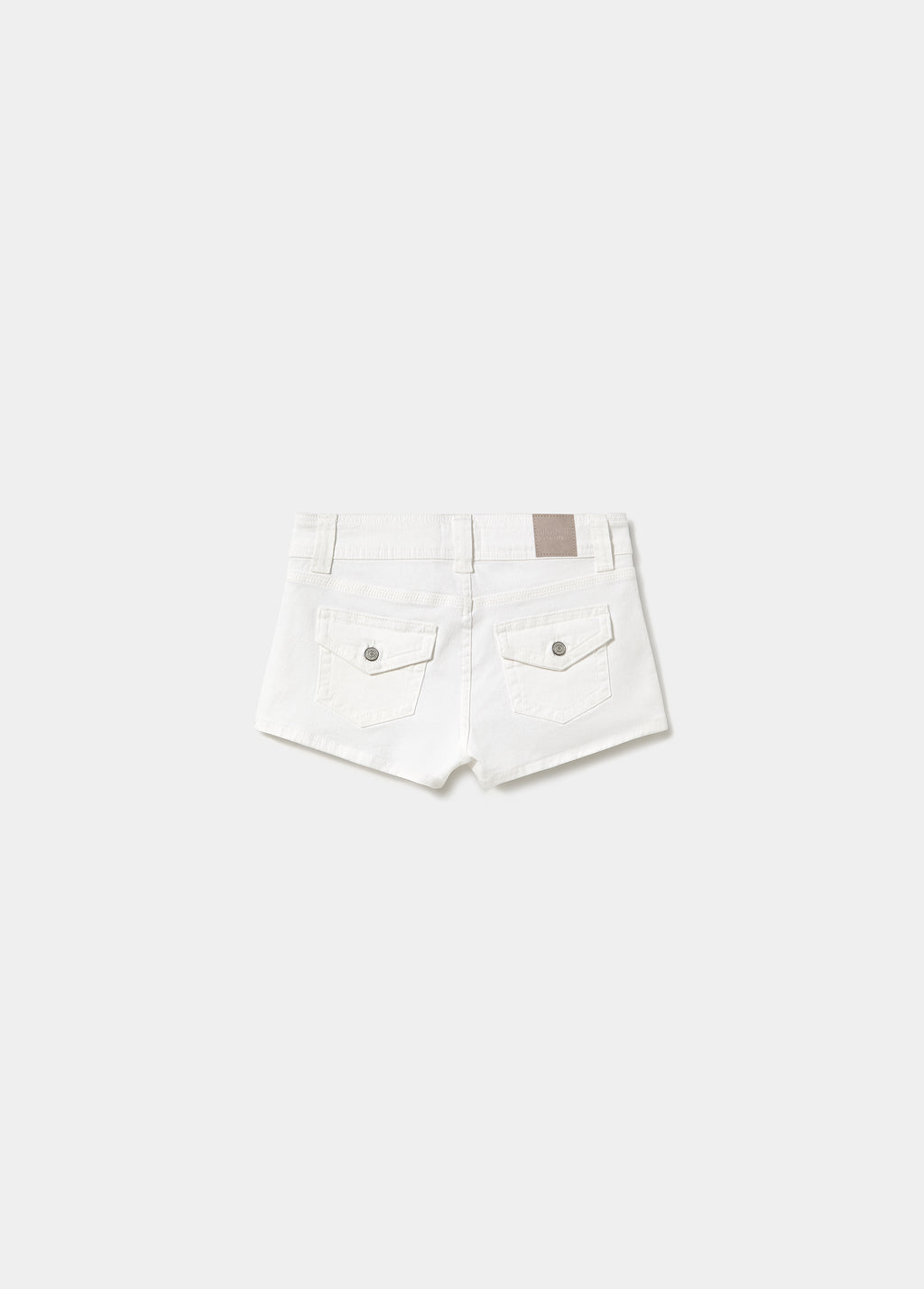 Mini shorts with flap pockets