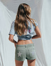 Glitter studded shorts