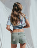Glitter studded shorts