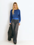 Glitter wing culotte jeans