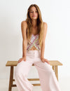 Embroidered strap top