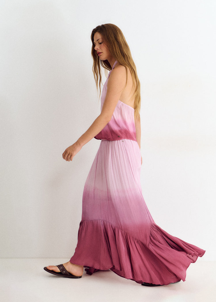 Lange tie-dye rok