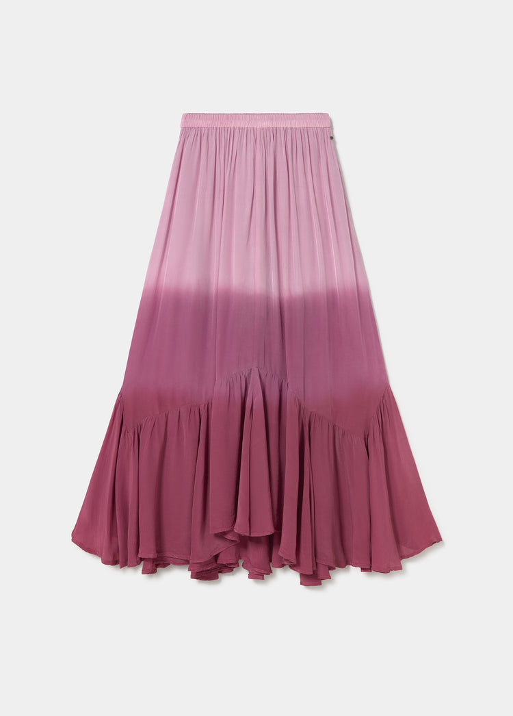 Lange tie-dye rok
