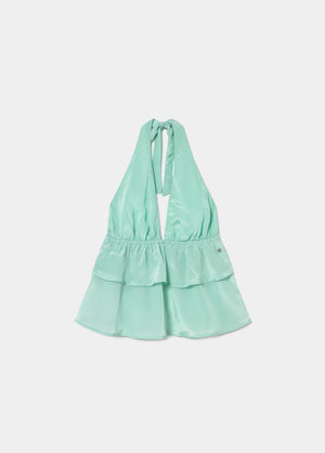 Ruffled strap top