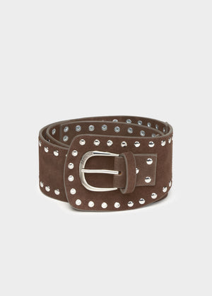 Asymmetric studded belt