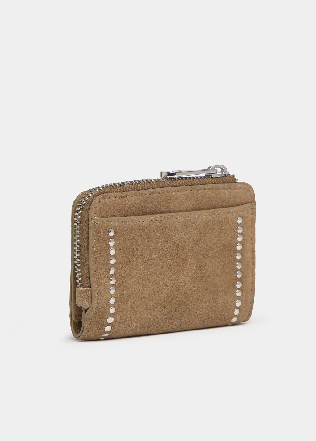 Studded leather coin purse