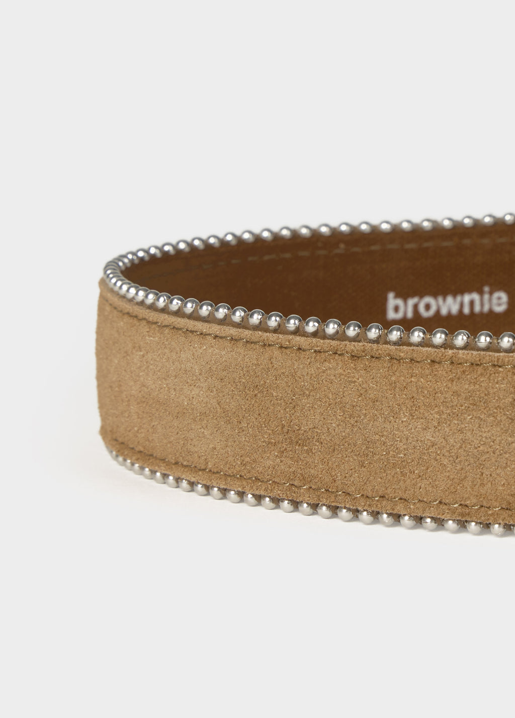 Thin leather bead belt