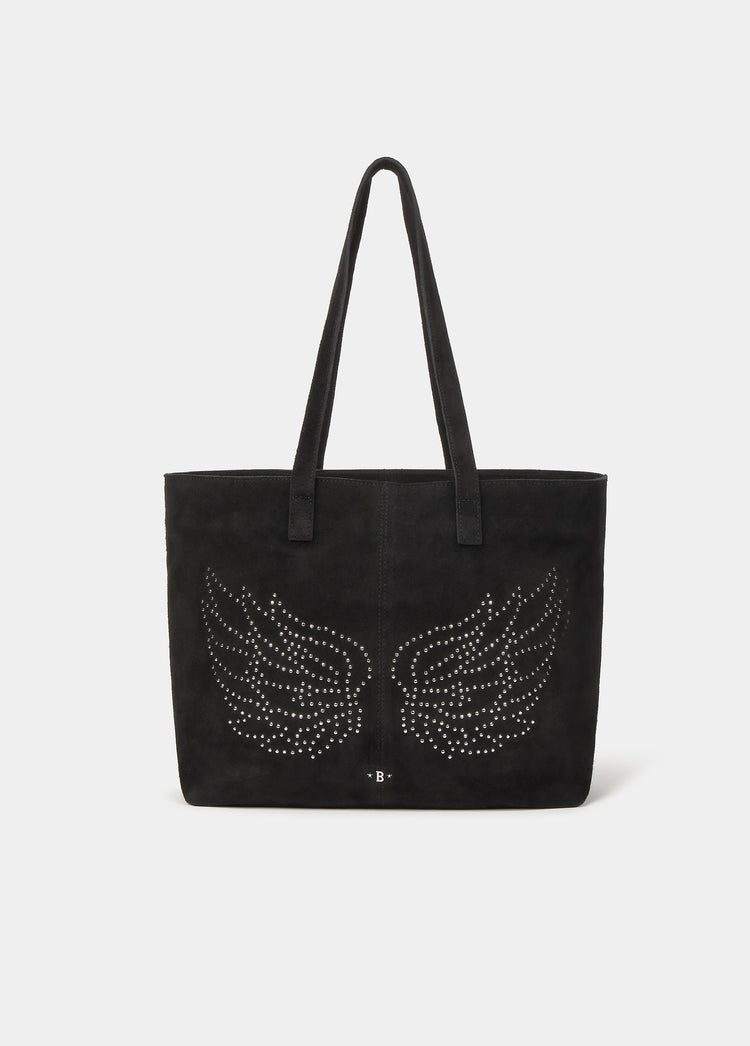 Studded wing shopper bag