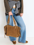 Ruched shopper bag