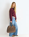Studded shopper bag