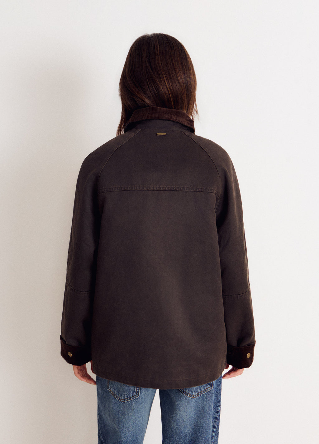 Chaqueta encerada con chaleco borrego