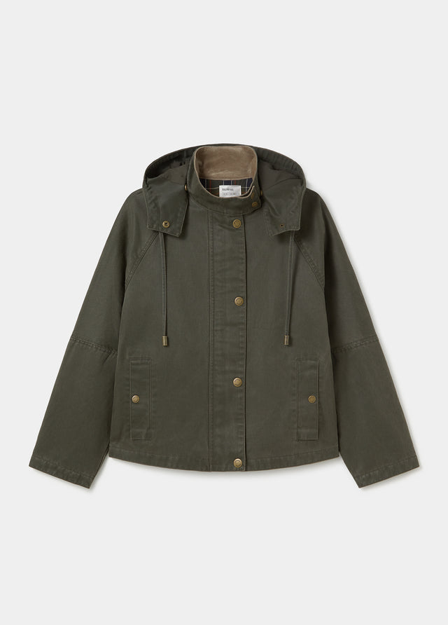 Chaqueta encerada capucha