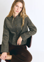 Cordjacke mit Streifen