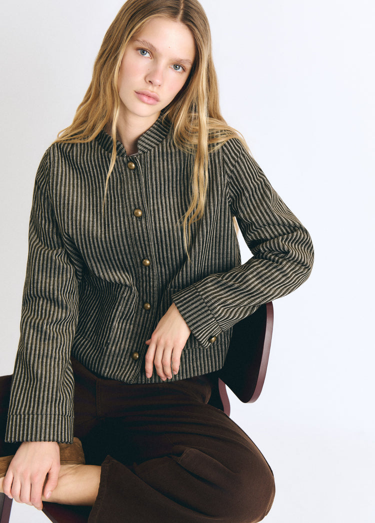 Corduroy striped jacket