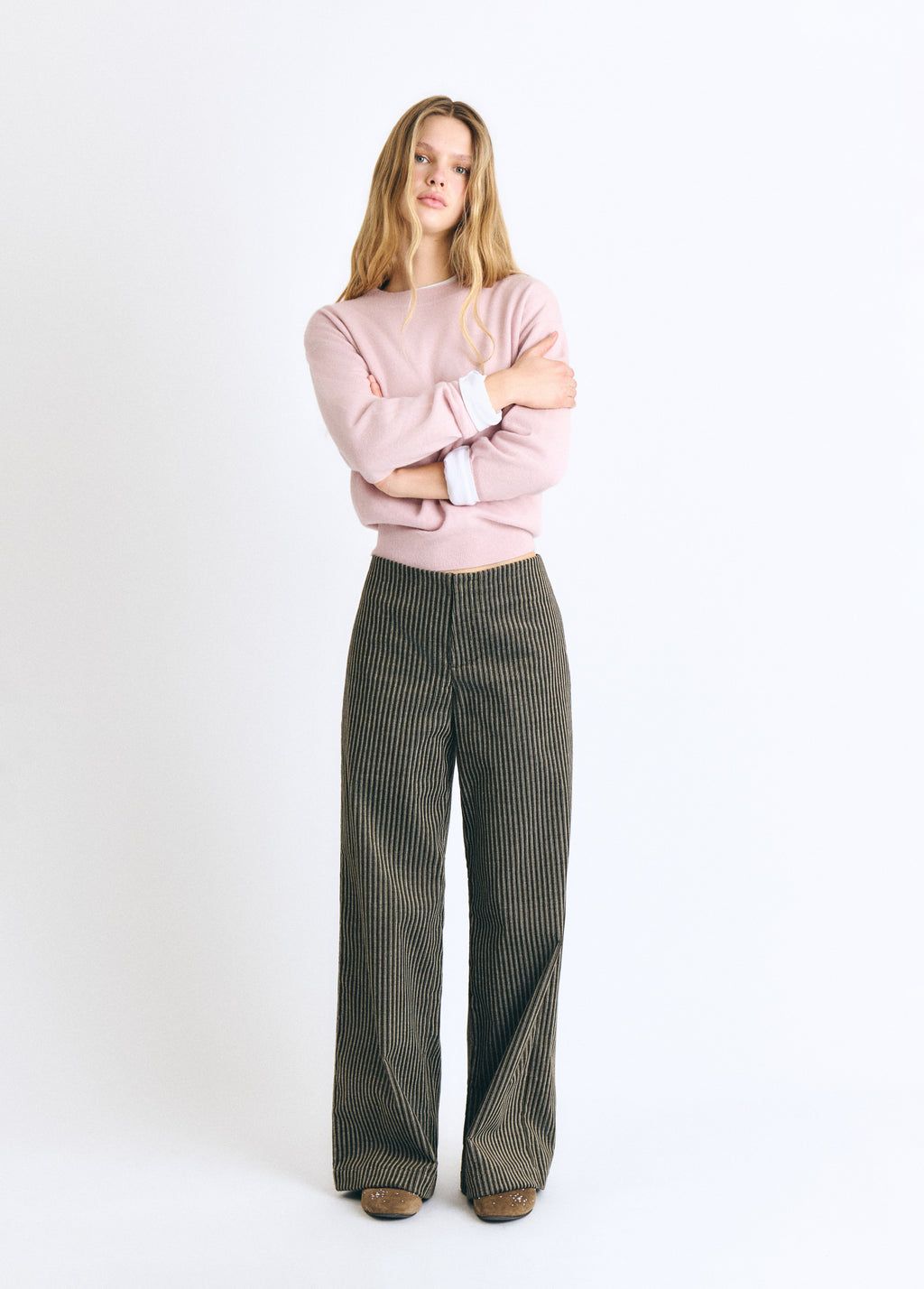 Cordhose mit Streifen