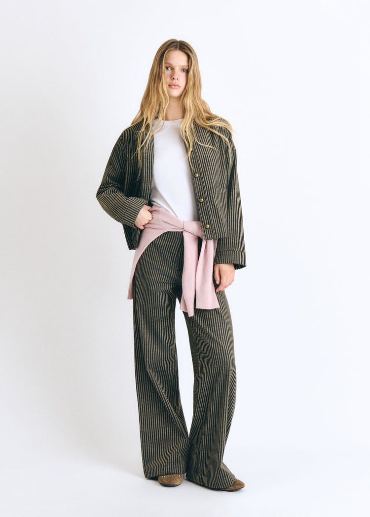 Corduroy striped trousers